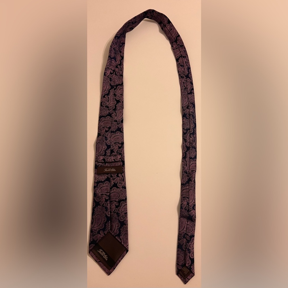 Tasso Elba Purple Paisley Tie
